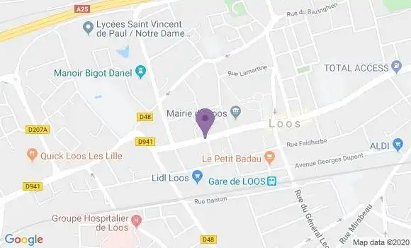 Localisation Banque Populaire Agence de Loos lez Lille