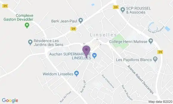 Localisation Banque Populaire Agence de Linselles