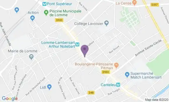 Localisation Banque Populaire Agence de Lambersart