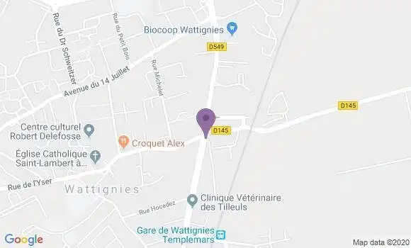 Localisation Banque Populaire Agence de Wattignies