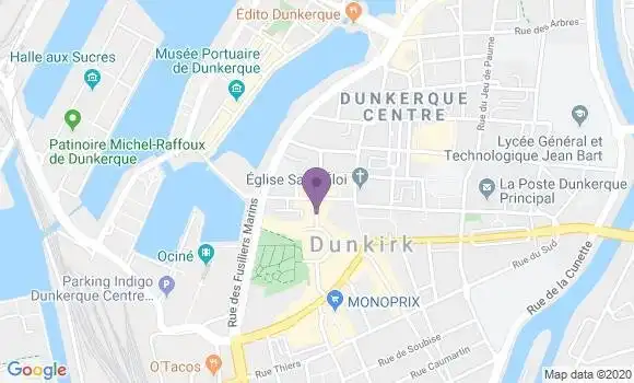 Localisation Banque Populaire Agence de Dunkerque
