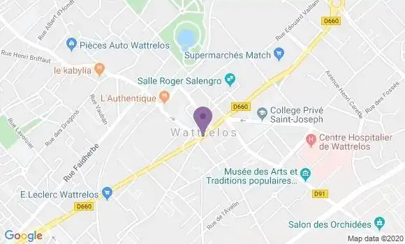 Localisation Banque Populaire Agence de Wattrelos