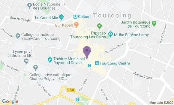 Localisation Banque Populaire Agence de Tourcoing
