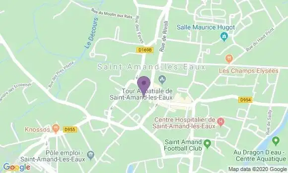 Localisation Banque Populaire Agence de Saint Amand les Eaux