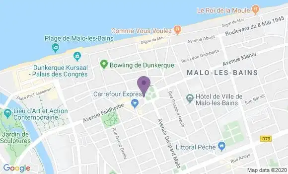 Localisation Banque Populaire Agence de Malo les Bains