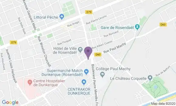 Localisation Banque Populaire Agence de Dunkerque Rosendael