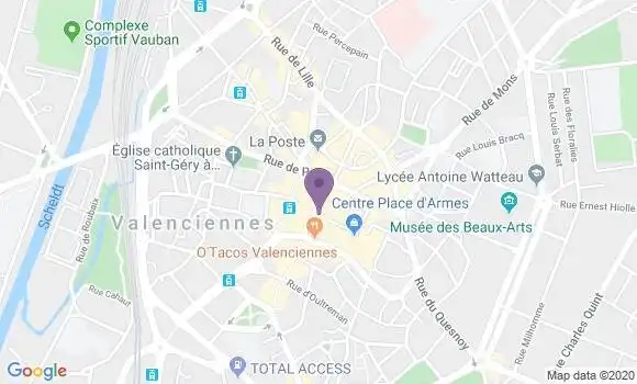 Localisation Banque Populaire Agence de Valenciennes Tertiales