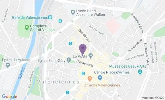 Localisation Banque Populaire Agence de Valenciennes