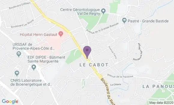 Localisation LCL Agence de Marseille le Cabot