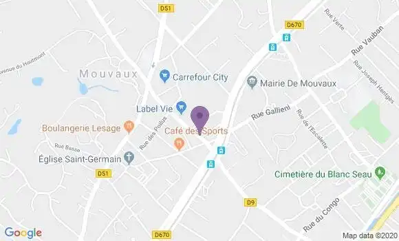 Localisation Banque Populaire Agence de Mouvaux