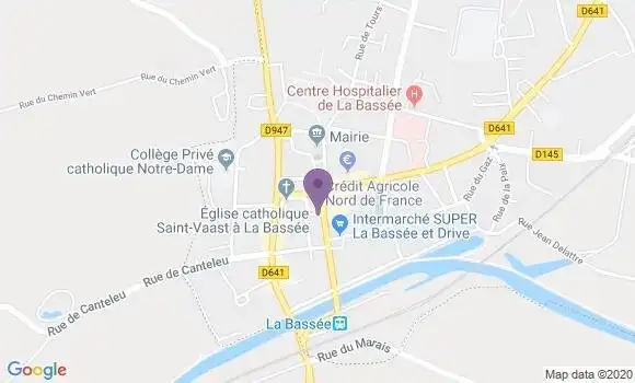 Localisation Banque Populaire Agence de La Bassée