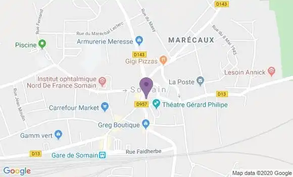 Localisation Banque Populaire Agence de Somain