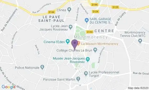 Localisation LCL Agence de Montmorency Centre