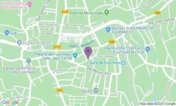 Localisation Banque Populaire Agence de Fourmies
