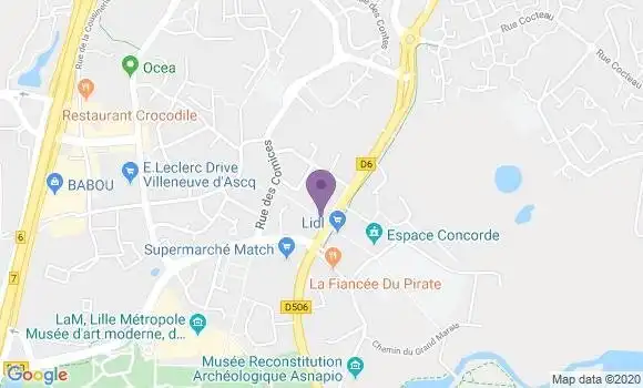 Localisation Banque Populaire Agence de Villeneuve d