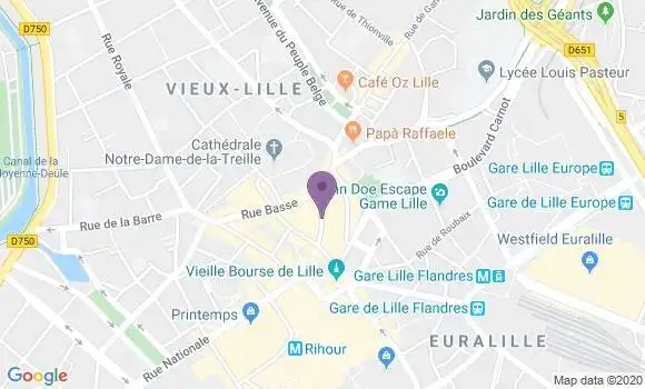 Localisation Banque Populaire Agence de Lille Grande Chaussée
