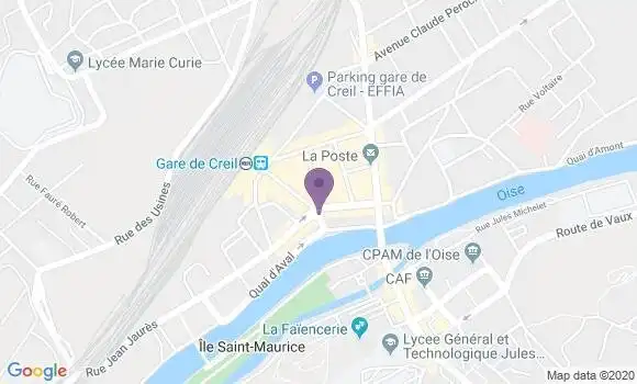 Localisation Banque Populaire Agence de Creil