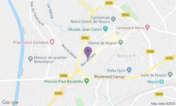 Localisation Banque Populaire Agence de Noyon