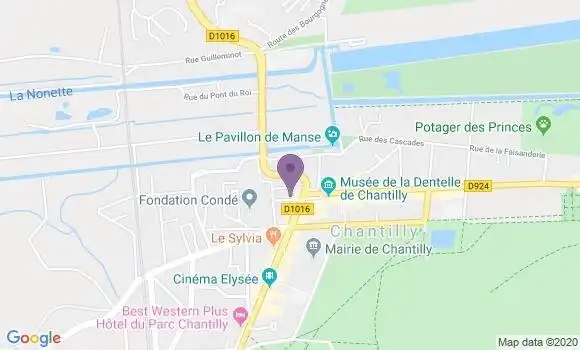 Localisation Banque Populaire Agence de Chantilly