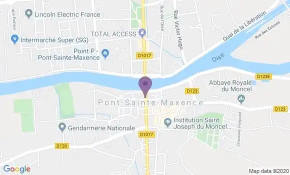 Localisation Banque Populaire Agence de Pont Sainte Maxence