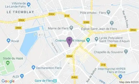 Localisation Banque Populaire Agence de Flers