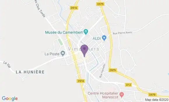 Localisation Banque Populaire Agence de Vimoutiers