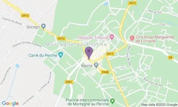 Localisation Banque Populaire Agence de Mortagne au Perche