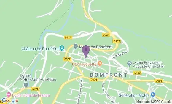 Localisation Banque Populaire Agence de Domfront