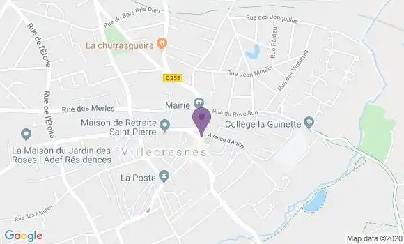 Localisation LCL Agence de Villecresnes