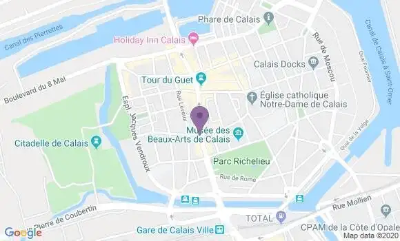 Localisation Banque Populaire Agence de Calais Royale