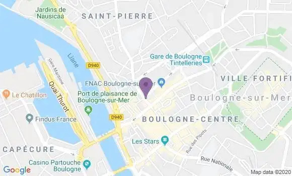 Localisation Banque Populaire Agence de Boulogne sur Mer