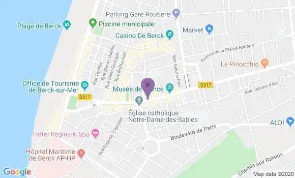 Localisation Banque Populaire Agence de Berck sur Mer