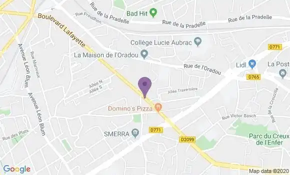 Localisation Banque Populaire Agence de Clermont Ferrand Lafayette