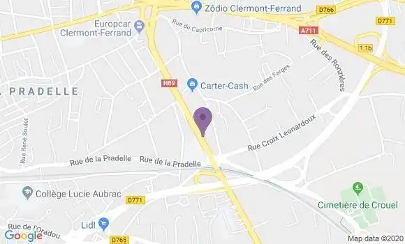 Localisation Banque Populaire Agence de Clermont Ferrand Siège