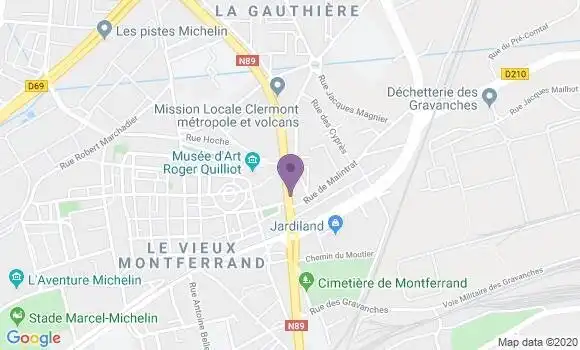 Localisation Banque Populaire Agence de Clermont Ferrand Montferrand