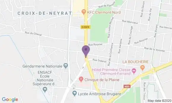 Localisation Banque Populaire Agence de Clermont Ferrand Plaine
