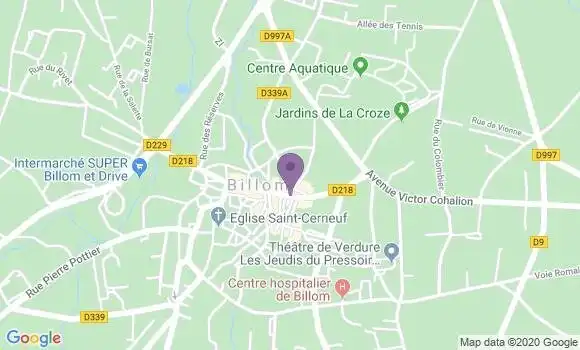 Localisation Banque Populaire Agence de Billom
