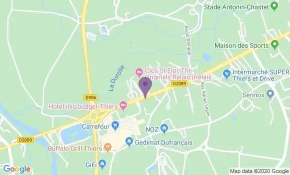 Localisation Banque Populaire Agence de Thiers le Chambon