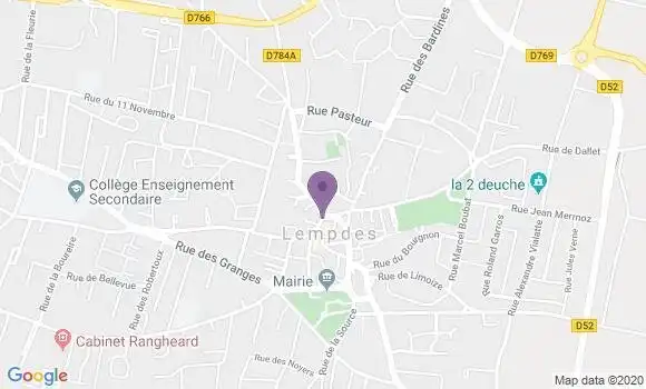 Localisation Banque Populaire Agence de Lempdes