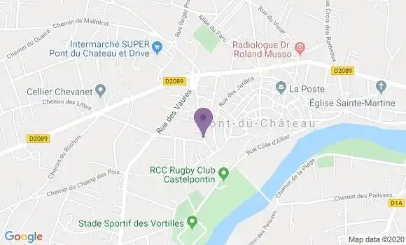 Localisation Banque Populaire Agence de Pont du Château