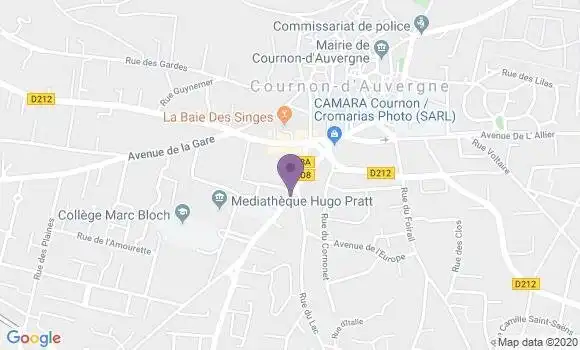Localisation Banque Populaire Agence de Cournon d
