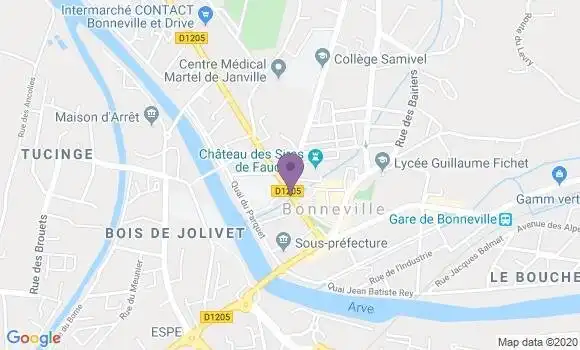 Localisation LCL Agence de Bonneville