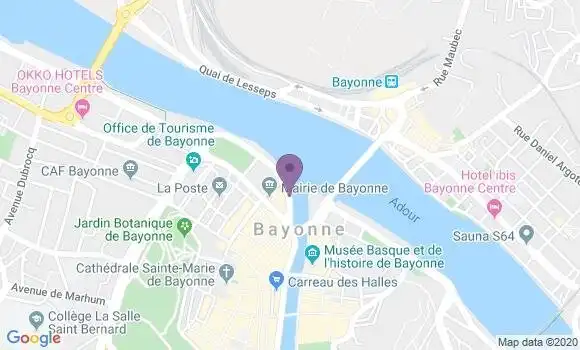 Localisation Banque Populaire Agence de Bayonne Saint Esprit