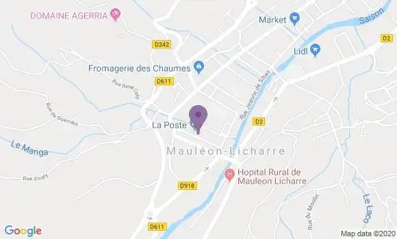 Localisation Banque Populaire Agence de Mauléon Soule Licharre
