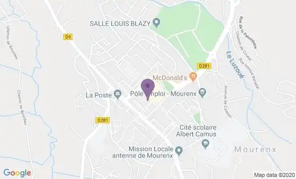 Localisation Banque Populaire Agence de Mourenx Ville Nouvelle