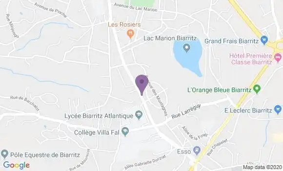 Localisation Banque Populaire Agence de Biarritz la Négresse