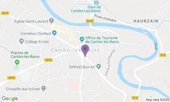 Localisation Banque Populaire Agence de Cambo les Bains