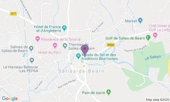 Localisation Banque Populaire Agence de Salies de Béarn