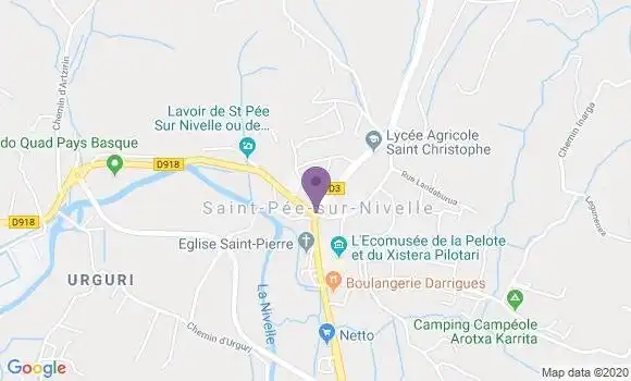 Localisation Banque Populaire Agence de Saint Pée sur Nivelle
