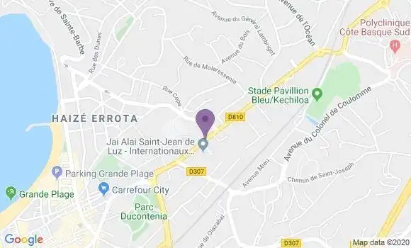 Localisation Banque Populaire Agence de Saint Jean de Luz Jai Alai